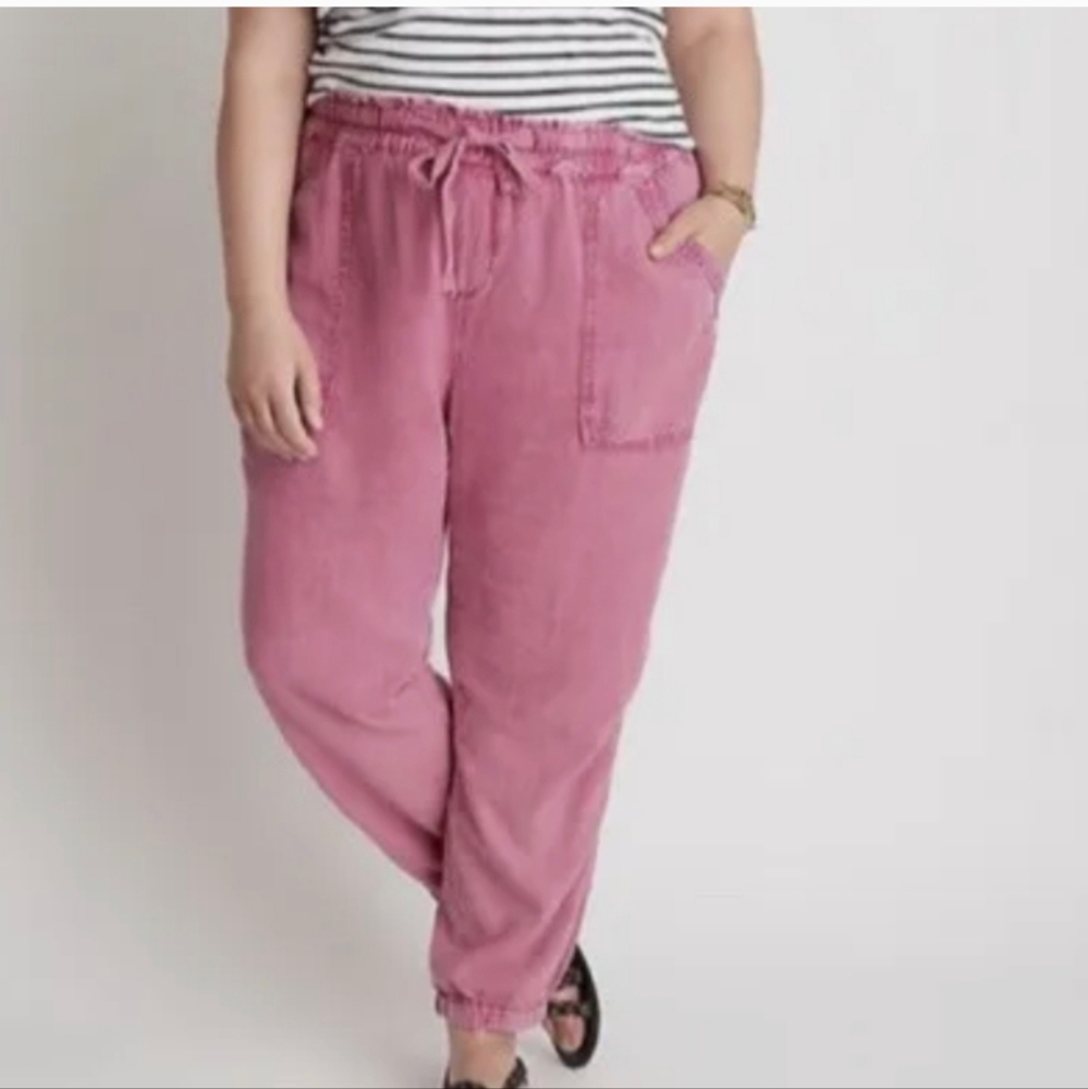 ANTHROPOLOGIE Drawstring RHYS UTILITY Jogger PANTS M ROSE PINK